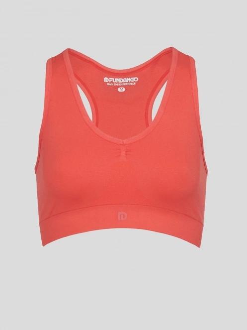 sutien pentru sport pt. femei Fundango Seamless Sport Bra portocaliu 8