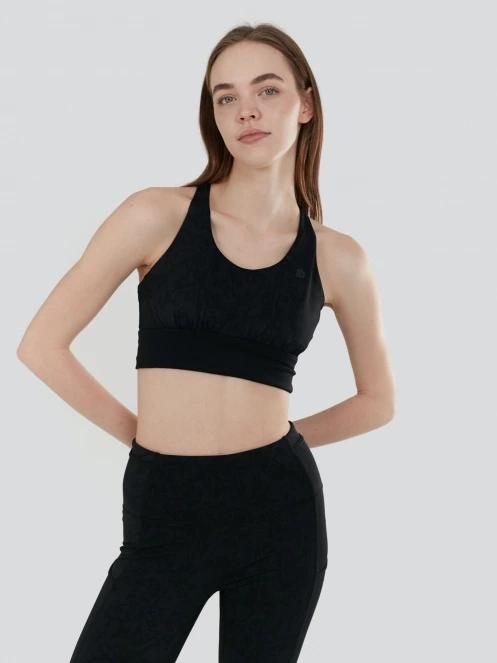 sutien pentru sport pt. femei Fundango Vexx Sport Bra negru 2