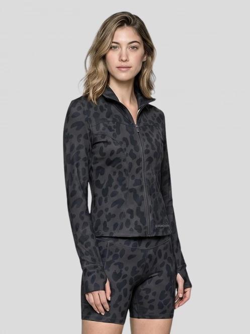 tricou cu maneci lungi, pentru sport pt. femei Fundango Flop Zip Up Top negru 2
