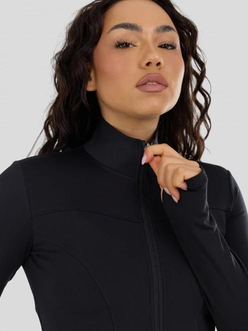 tricou cu maneci lungi, pentru sport pt. femei Fundango Flop Zip Up Top negru 9