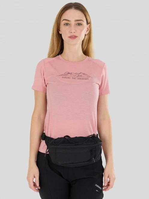 top lenjerie de corp pt. femei Fundango Reinga Merino T-shirt roz 6