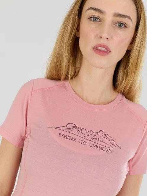 top lenjerie de corp pt. femei Fundango Reinga Merino T-shirt roz 9