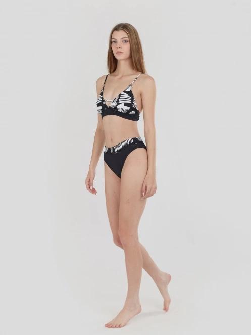 sutien bikini pt. femei Fundango Sahara V-neck Cami Top negru 4