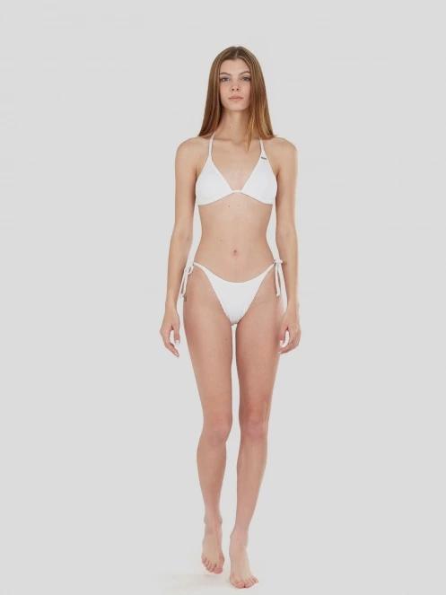 sutien bikini pt. femei Fundango Innisfil Triangle Jacquard Top alb 4