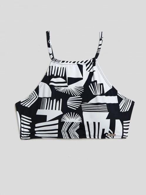 sutien bikini pt. femei Fundango Hogg High Neck Top negru 7