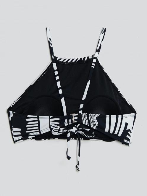 sutien bikini pt. femei Fundango Hogg High Neck Top negru 8