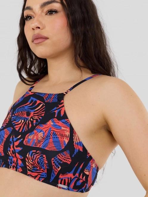 sutien bikini pt. femei Fundango Hogg High Neck Top negru 5