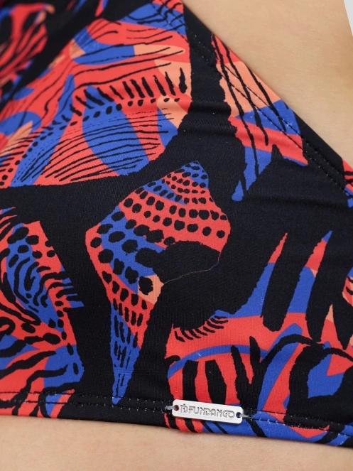 sutien bikini pt. femei Fundango Hogg High Neck Top negru 7