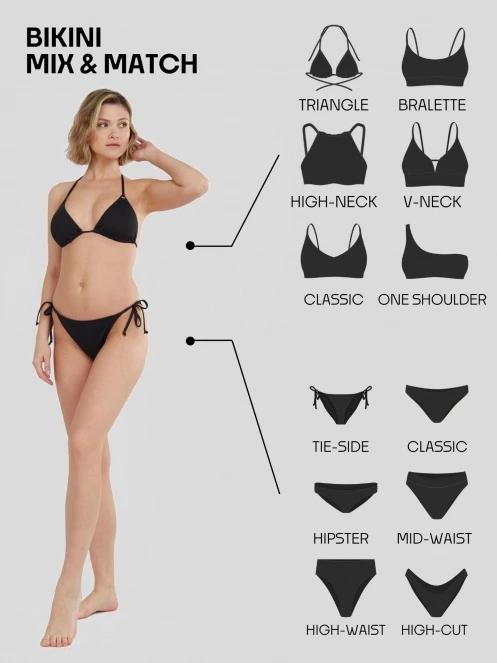 sutien bikini pt. femei Fundango Moana Classic Top negru 8