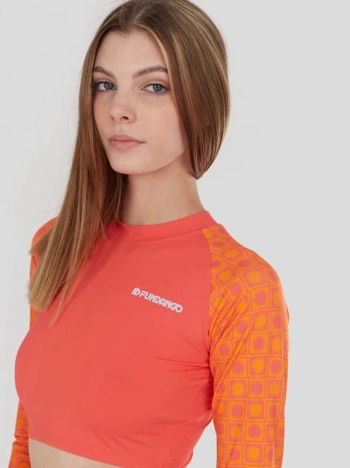 sutien bikini pt. femei Fundango Amelia Surf Top roz 6