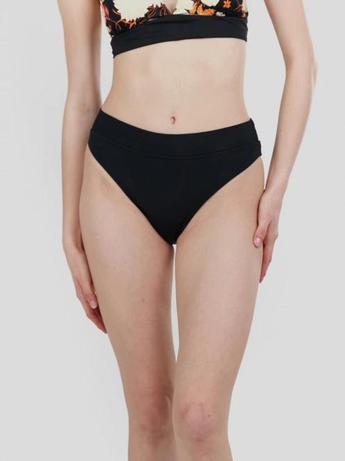 chiloti bikini pt. femei Fundango Sahara Mid Waist Full Bottom negru 2