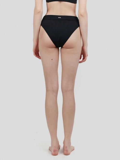 chiloti bikini pt. femei Fundango Sahara Mid Waist Full Bottom negru 3