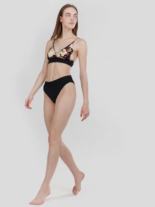 chiloti bikini pt. femei Fundango Sahara Mid Waist Full Bottom negru 4
