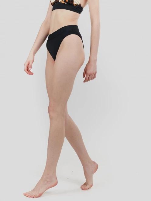 chiloti bikini pt. femei Fundango Sahara Mid Waist Full Bottom negru 5