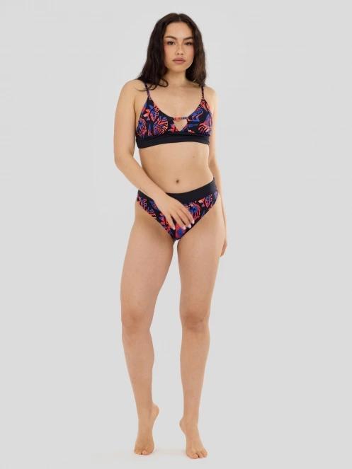 chiloti bikini pt. femei Fundango Sahara Midwaist Full Bottom negru 4