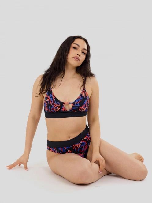 chiloti bikini pt. femei Fundango Sahara Midwaist Full Bottom negru 5