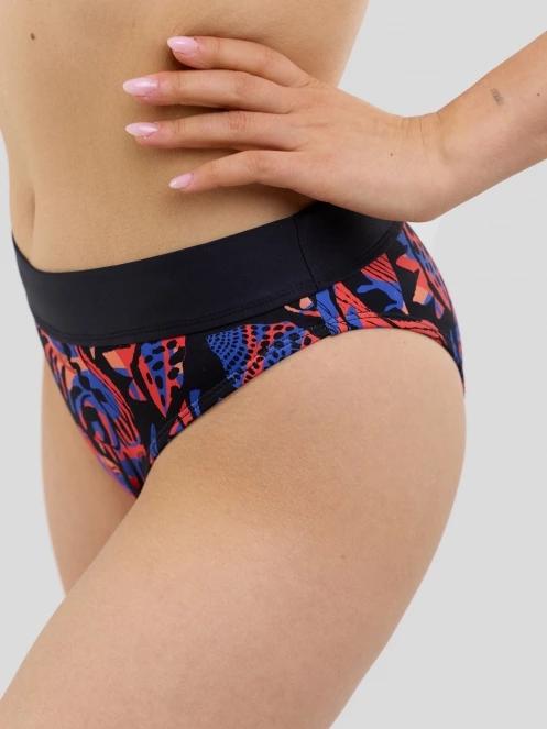 chiloti bikini pt. femei Fundango Sahara Midwaist Full Bottom negru 6