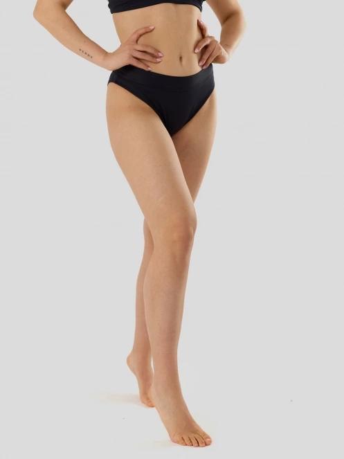 chiloti bikini pt. femei Fundango Sahara Midwaist Full Bottom negru 2