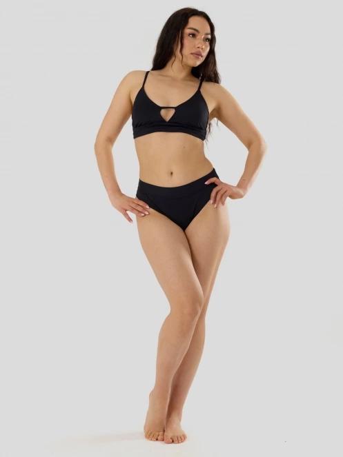 chiloti bikini pt. femei Fundango Sahara Midwaist Full Bottom negru 4