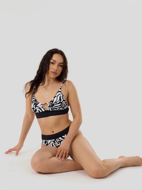 chiloti bikini pt. femei Fundango Sahara Midwaist Full Bottom negru 6