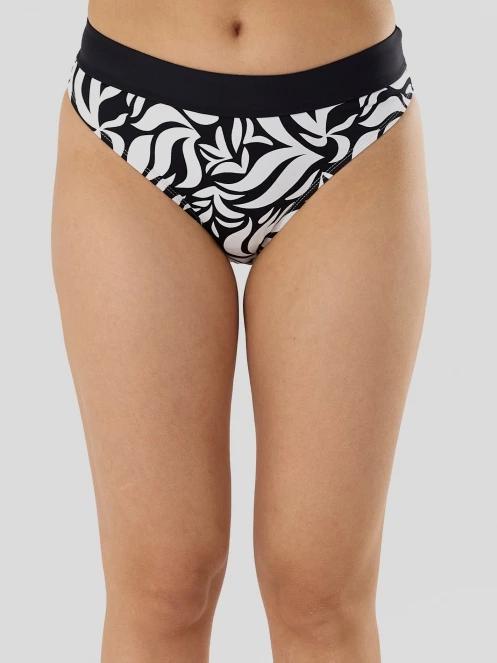 chiloti bikini pt. femei Fundango Sahara Midwaist Full Bottom negru 2