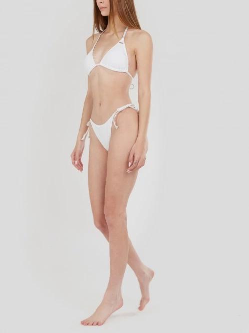chiloti bikini pt. femei Fundango Innisfil II Tie-side Jacquard Bottom alb 4