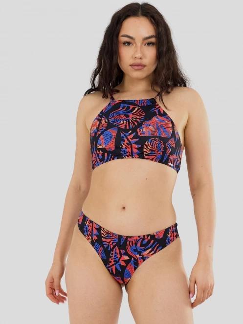 chiloti bikini pt. femei Fundango Hogg High Waisted Bottom negru 2