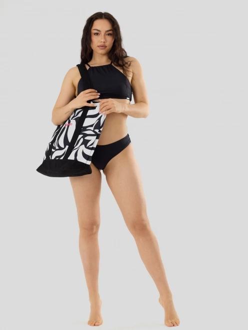 chiloti bikini pt. femei Fundango Hogg High Waisted Bottom negru 3