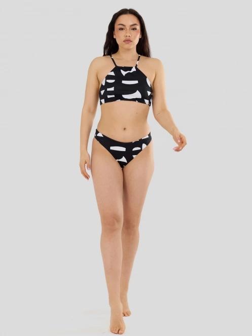 chiloti bikini pt. femei Fundango Hogg High Waisted Bottom negru 4