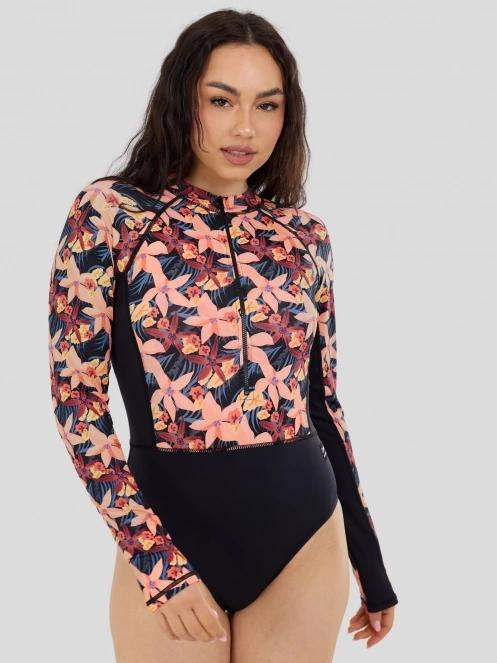 costum de baie pt. femei Fundango Dolphin Long Sleeve Suit roz 2