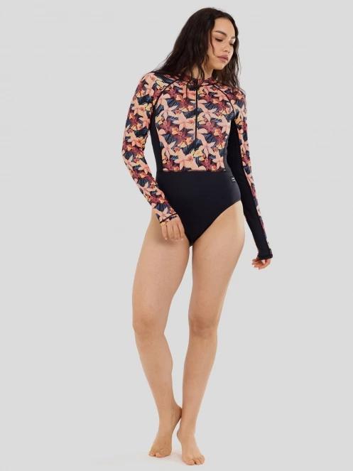 costum de baie pt. femei Fundango Dolphin Long Sleeve Suit roz 4