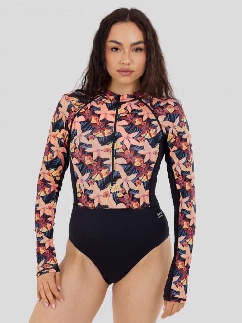 costum de baie pt. femei Fundango Dolphin Long Sleeve Suit roz 6