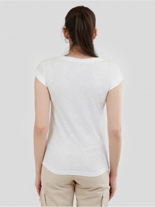 tricou cu maneci scurte pt. femei Fundango Amira T-shirt alb 3