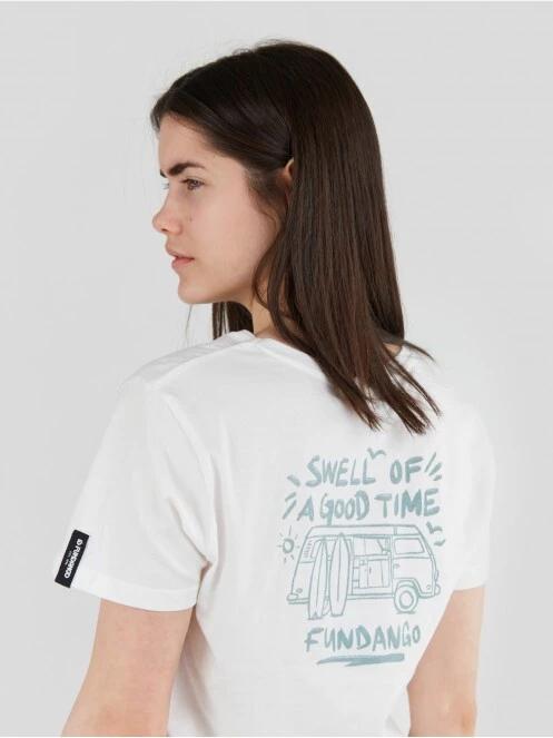 tricou cu maneci scurte pt. femei Fundango Bolton T-shirt alb 2