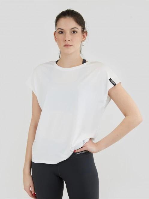 tricou pentru sport, cu maneci scurte pt. femei Fundango Hanabi T-shirt alb 2