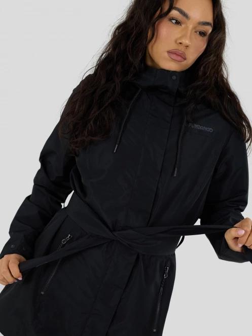 haine de ploaie pt. femei Fundango Regina III Waterproof Trench Jacket negru 7