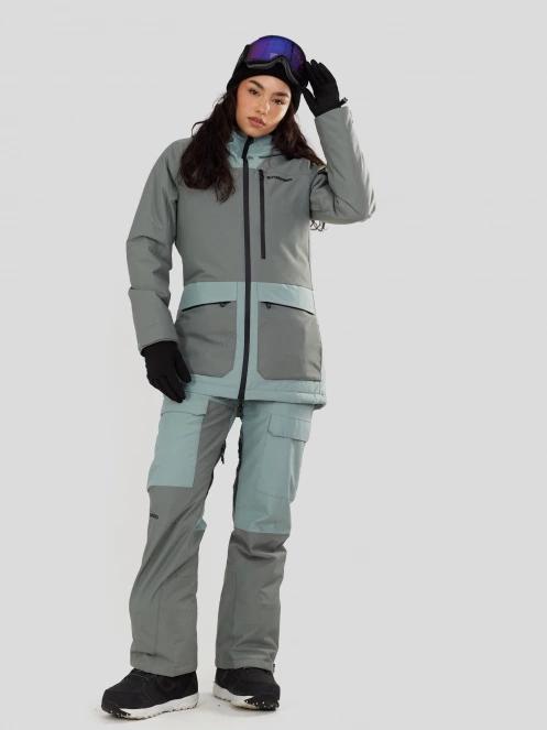 salopeta de schi pt. femei Fundango Sakura ECO Bib Pants verde 5