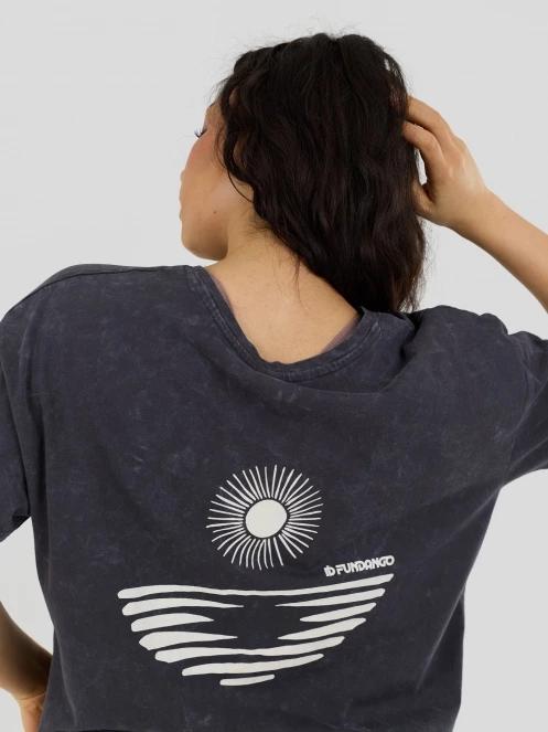 tricou cu maneci scurte pt. femei Fundango Sunshine II Surf-T negru 6