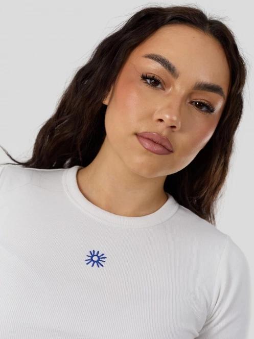 crop top pt. femei Fundango Sora Cropped T-shirt alb 6