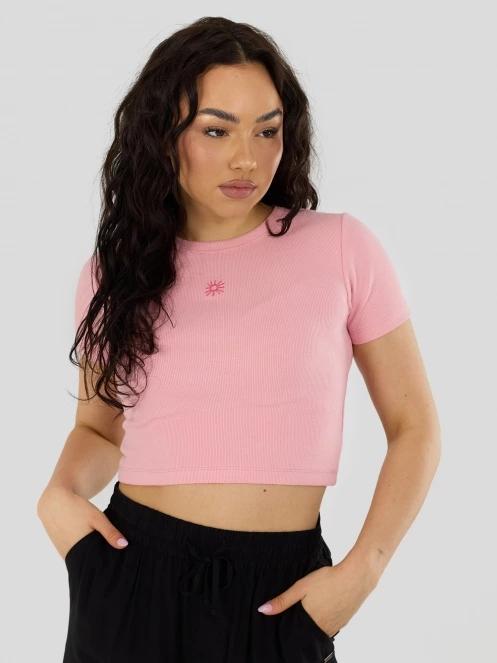 crop top pt. femei Fundango Sora Cropped T-shirt roz 2