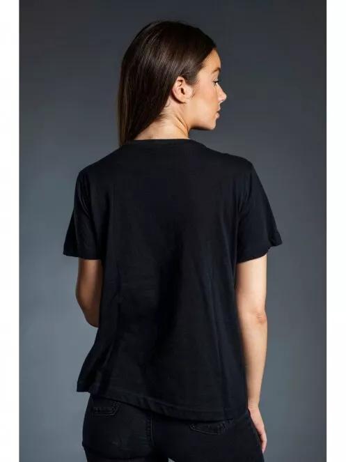 tricou cu maneci scurte pt. femei Fundango Womens Logo T negru 4