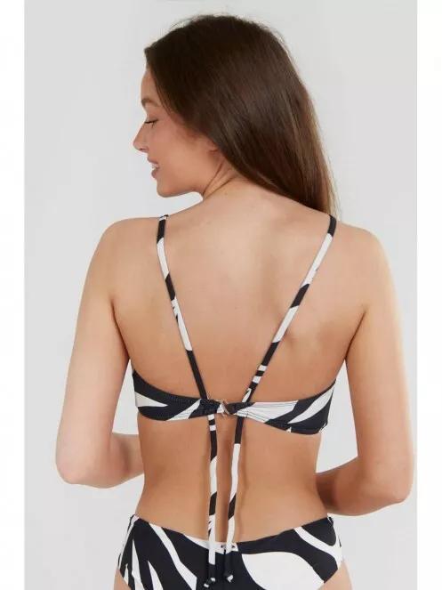 sutien bikini pt. femei Fundango Hogg High Neck Top negru 3