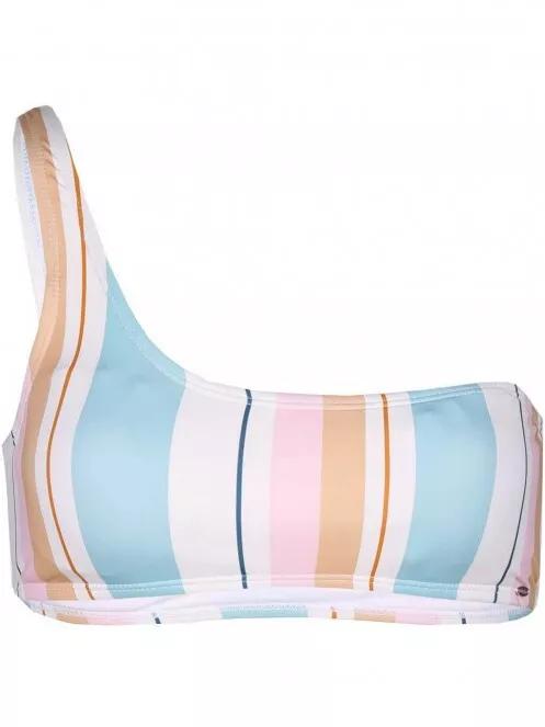 sutien bikini pt. femei Fundango Madison One Shoulder Top alb 5