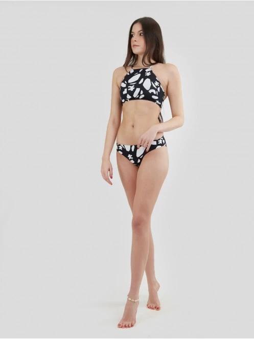 sutien bikini pt. femei Fundango Hogg High Neck Top negru 4