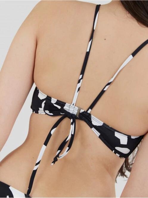 sutien bikini pt. femei Fundango Hogg High Neck Top negru 6