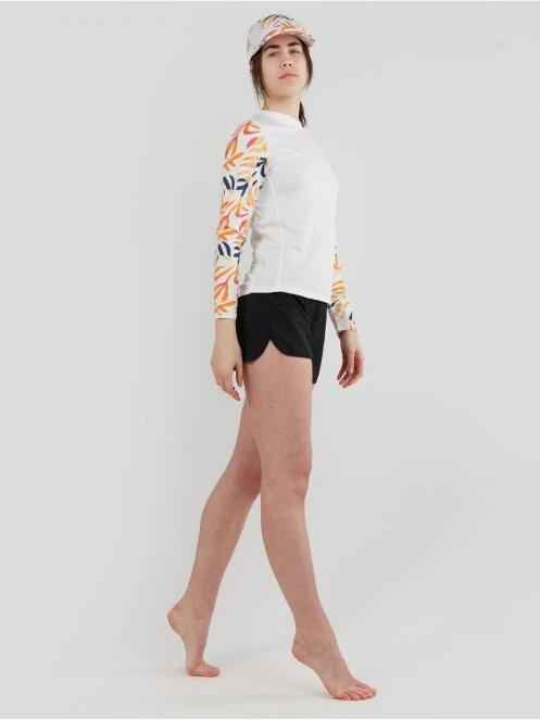 lycra cu maneci lungi pt. femei Fundango Loren Long Sleeve Rashguard alb 4