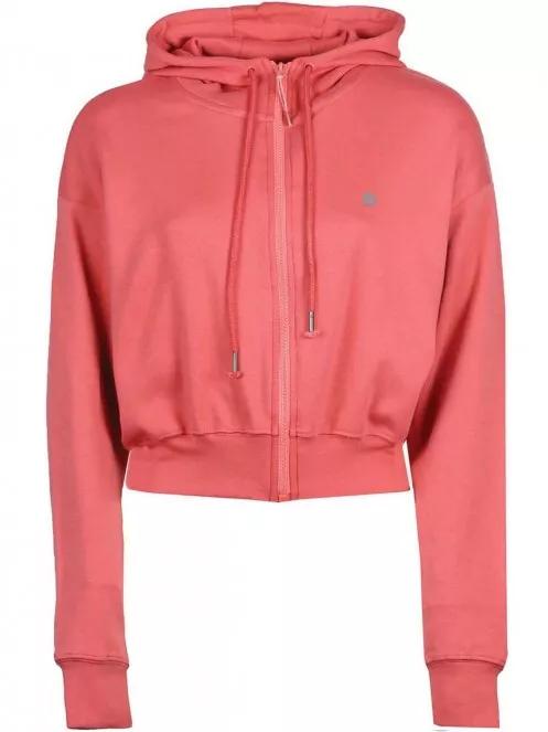 pulover cu gluga pt. femei Fundango Draug Crop Hoodie magenta 5