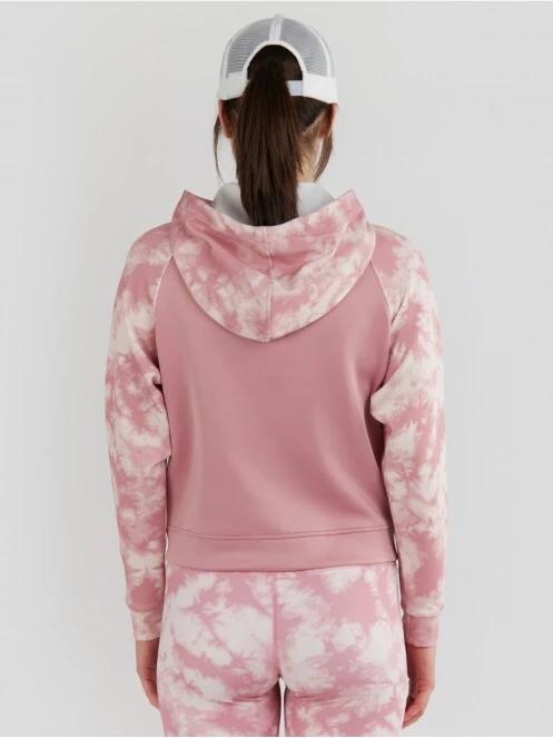 pulover cu gluga pt. femei Fundango Draug Sweatshirt roz 3