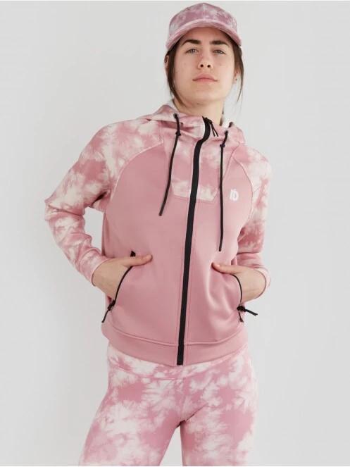 pulover cu gluga pt. femei Fundango Draug Sweatshirt roz 5
