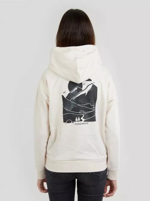 pulover cu gluga pt. femei Fundango Haley Hooded Sweatshirt alb 3